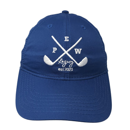 PEW Legacy Strapback Hat Blue One Size Adjustable Embroidered Outdoor
