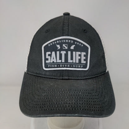 Salt Life Fish Dive Surf Snapback Trucker Hat Black OSFM Colorblock