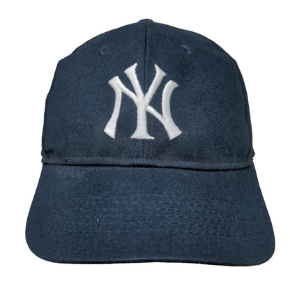 New York Yankees Men's Strapback Hat Blue Embroidered Logo MLB 100% Cotton