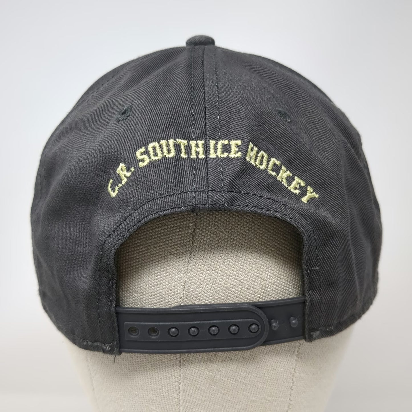 Cap America Snapback Hat Gray One Size C.R. South Ice Hockey Embroidered 6 Panel