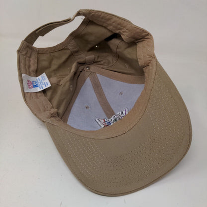 KC Men's Strapback Hat Tan Size OSFM Embroidered WOW Word of the Week Logo