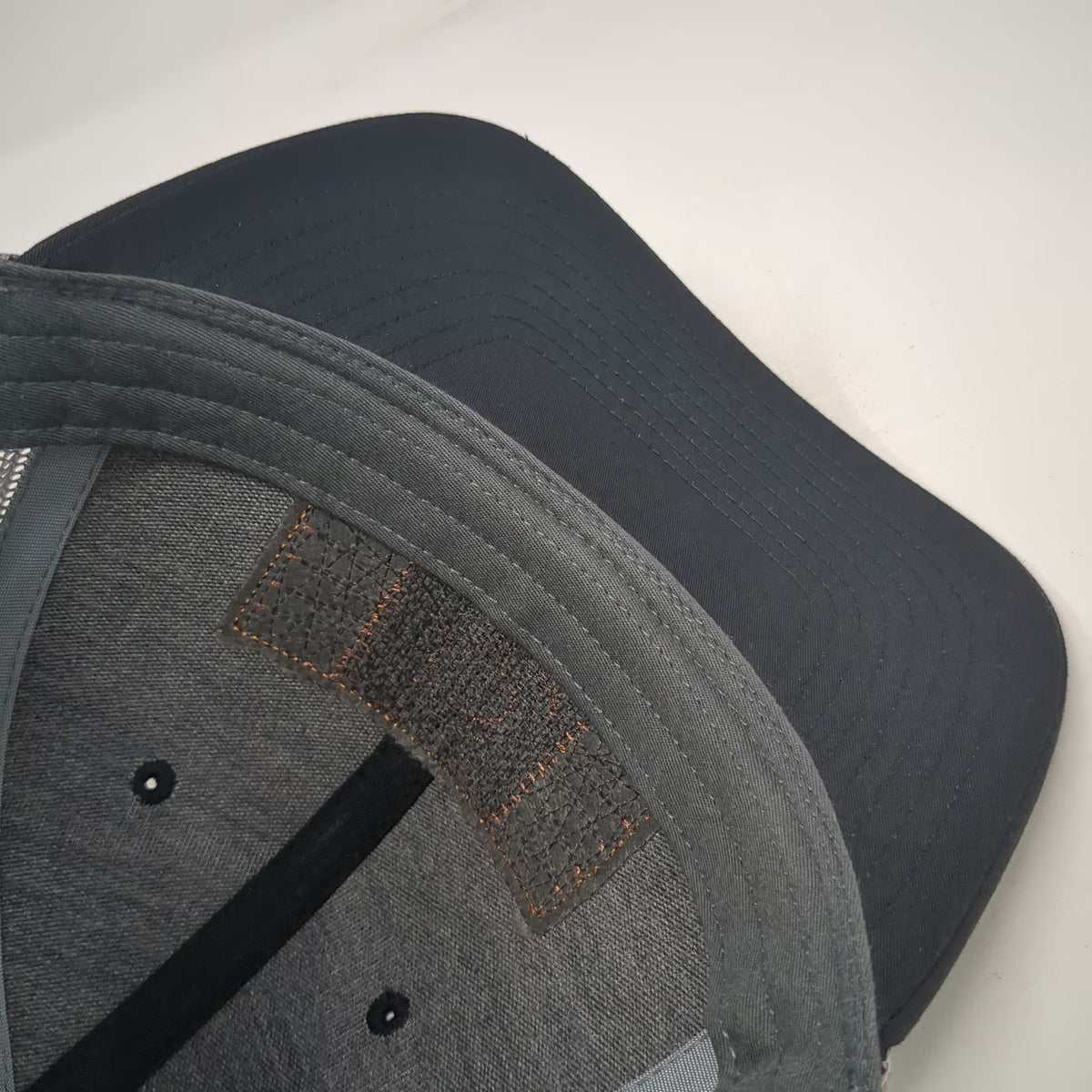 Richardson Trucker Hat Black Gray One Size Leather Patch Mountain West Electric
