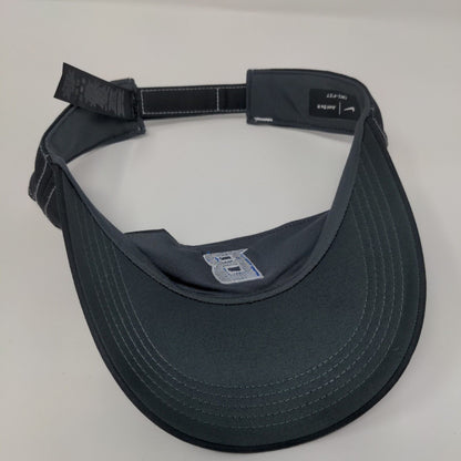 Nike Strapback Sun Visor Hat Black OSFM Embroidered Letter Dri-Fit
