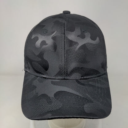 Unbranded Strapback Hat Black Camouflage One Size Adjustable 6 Panel