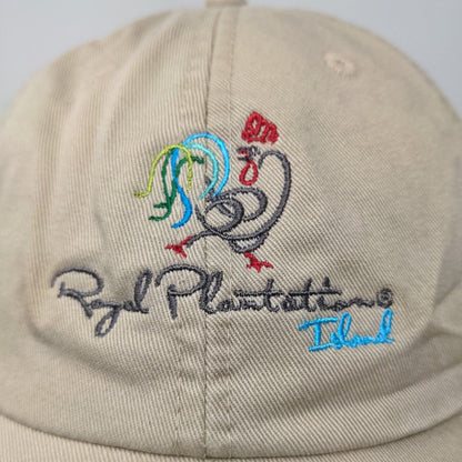 Ahead Men's Strapback Hat Tan Adjustable Embroidered Royal Plantation Island