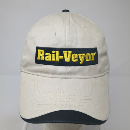 Rail-Veyor Strapback Hat Beige One Size Adjustable Embroidered Hit Wear