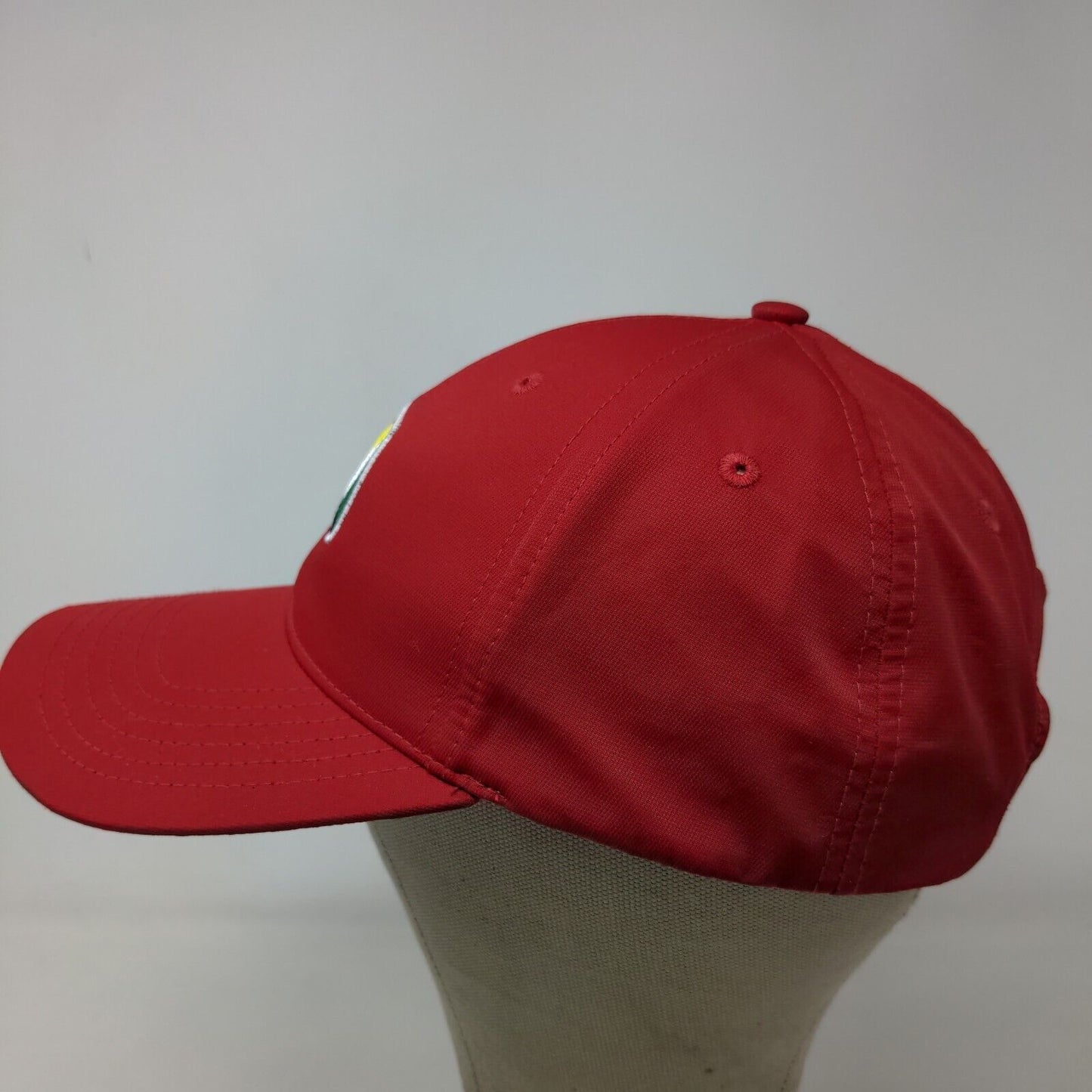 Ahead Men's Strapback Hat Red Adjustable Embroidered Umbrella Logo Polyester