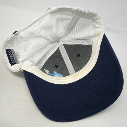 Ouray Trucker Hat Blue White One Size Bigfoot Sasquatch Stein Leavenworth Mesh