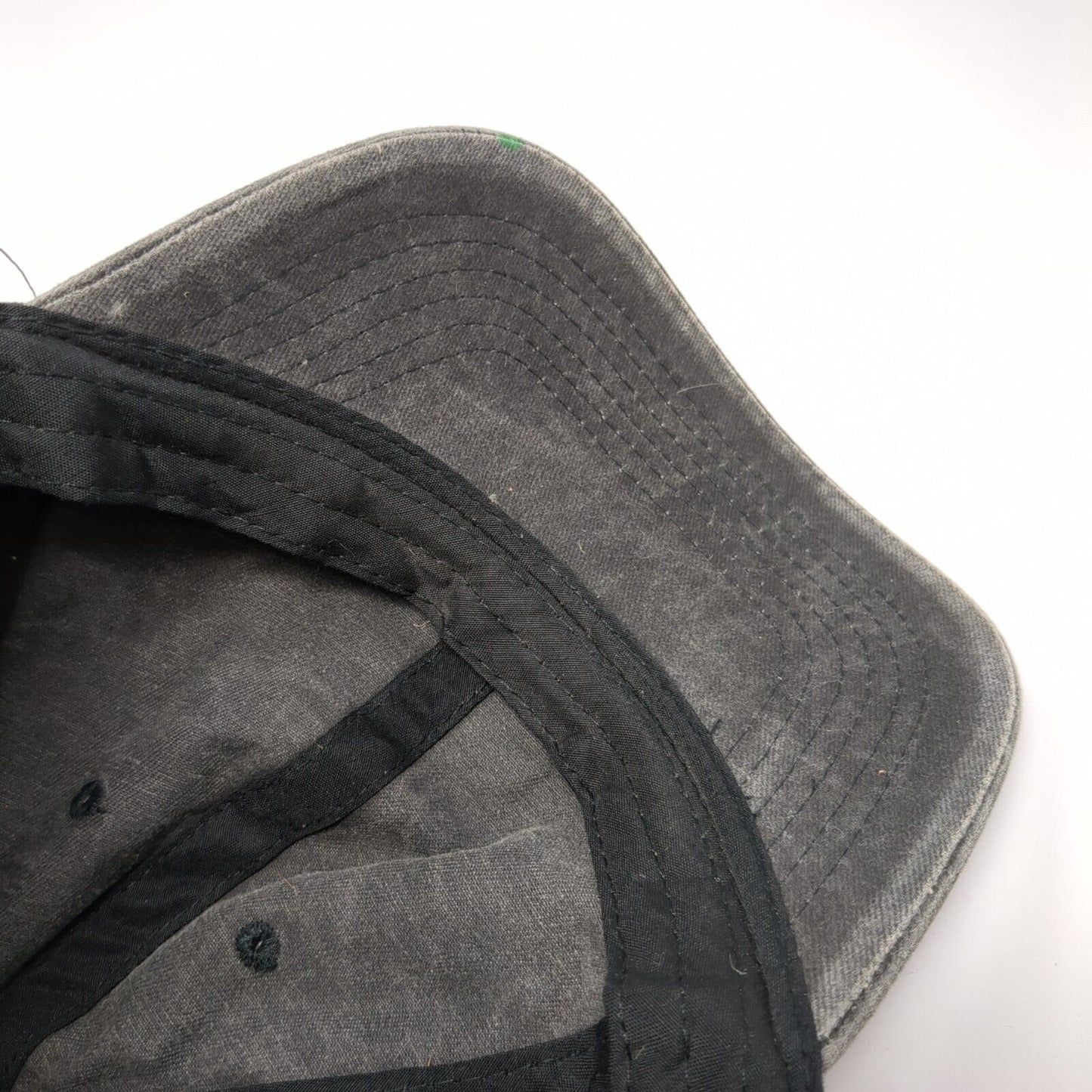 WDW5 Slideback Hat Gray One Size Adjustable Solid 6 Panel Vent Holes