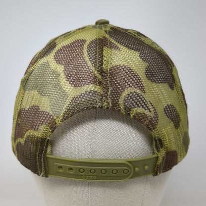 OTTO Trucker Hat Green Brown Camo One Size Boulder Mountain Tour Snapback Mesh