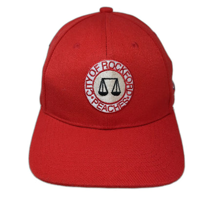 Baseball Cap Red One Size Rockford Peaches AAGPBL Dugan 43 Patch Embroidery Hat