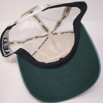 YETI Built For The Wild Trucker Hat Blue One Size Adjustable Mesh Back 6 Panel