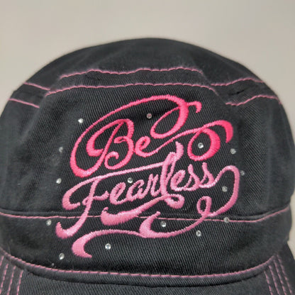 Susan G Komen Women's Strapback Cadet Cap Black Pink OSFM Embroidered Logo