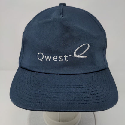Qwest Snapback Hat Blue OSFA Adjustable Embroidered Solid Cintas
