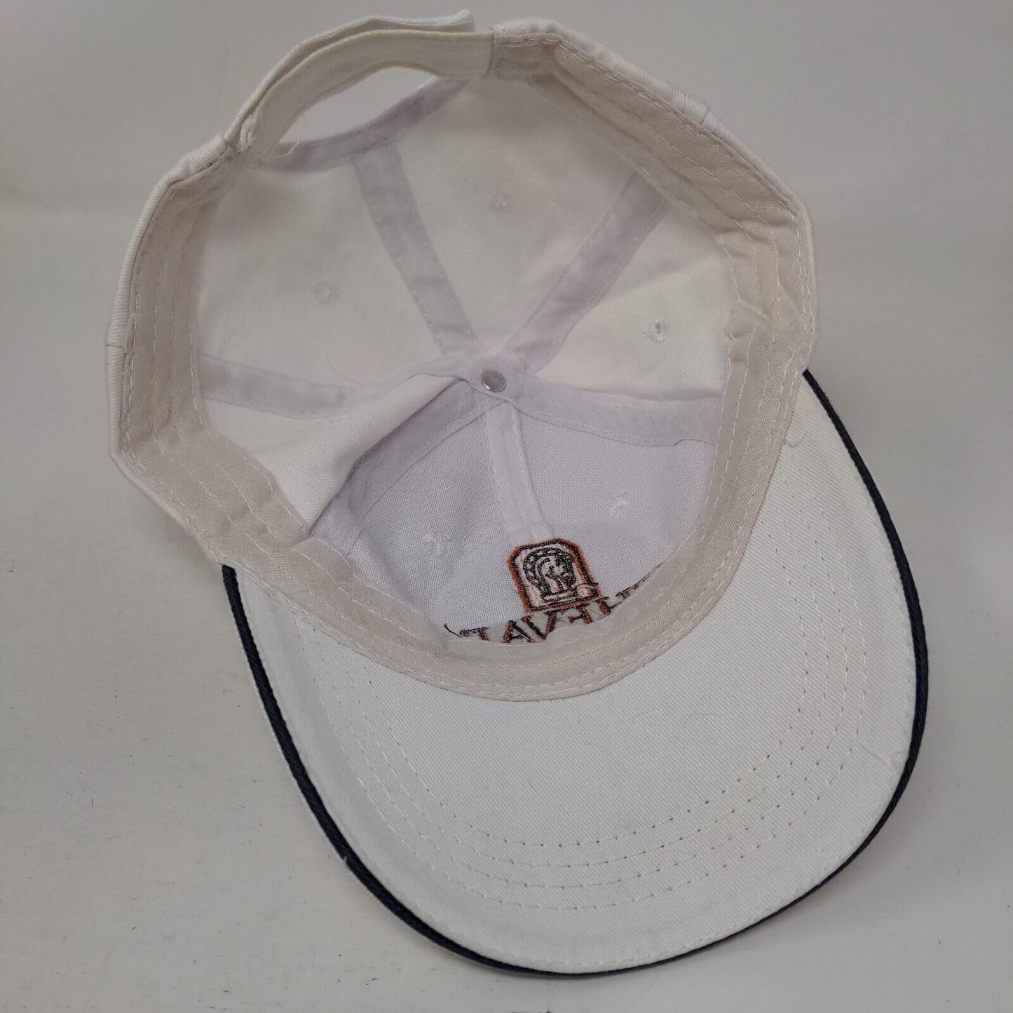 Cheval Golf and Country Club Strapback Hat White One Size Embroidered