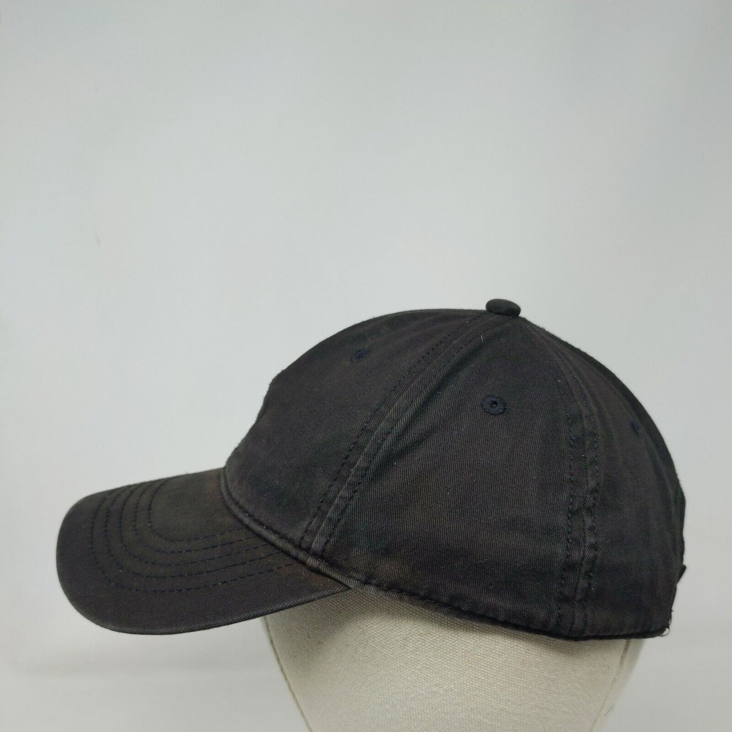 Unbranded Slideback Hat Black OSFM Adjustable Blank 6 Panel Solid