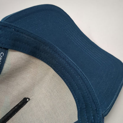 Prana Trucker Hat Blue One Size Mesh Back Tropical Pattern Snapback Curved Brim