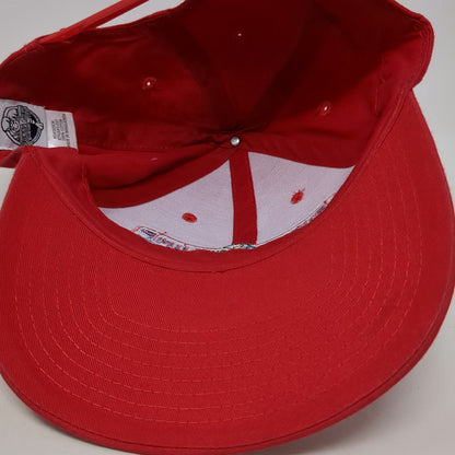 Bubba Gump Snapback Red One Size Hat Shrimp Restaurant Logo Cotton Patch 6 Panel
