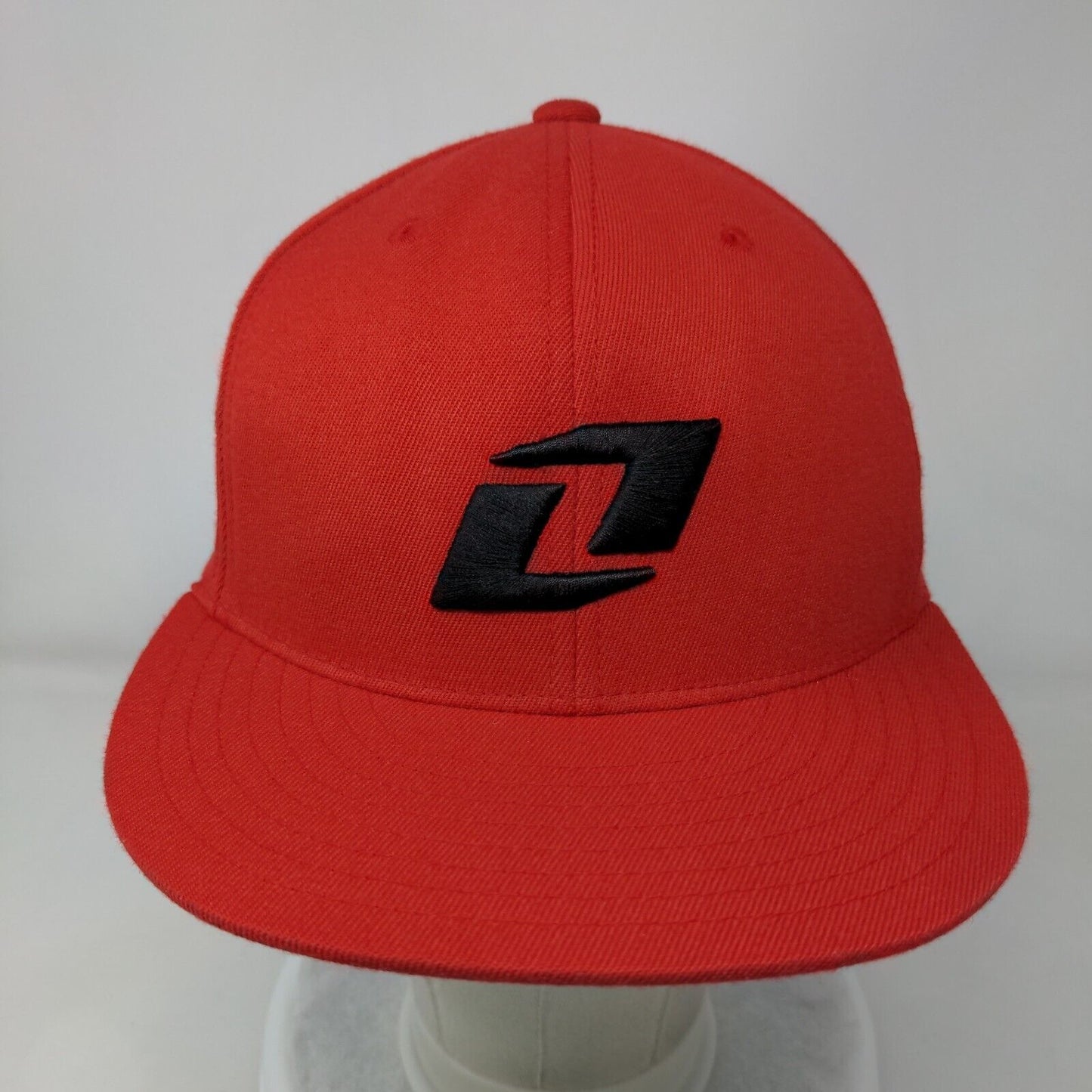 One Industries Fitted Hat Red S-M Embroidered Flexfit Vent Holes