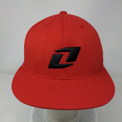 One Industries Fitted Hat Red S-M Embroidered Flexfit Vent Holes