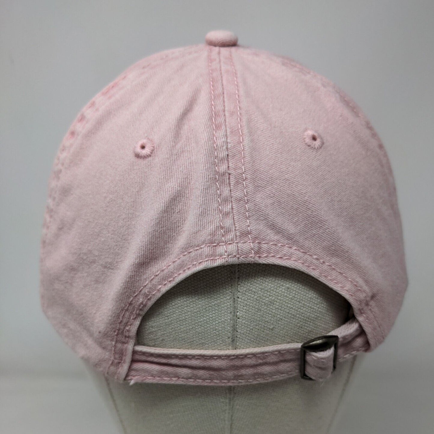 Unbranded Slideback Hat Pink OSFM Adjustable Vented Holes 6 Panel Blank