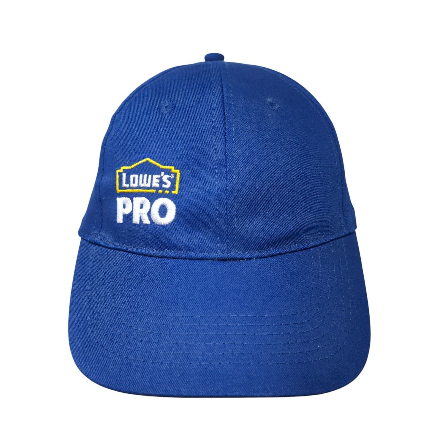 Lowe's Pro Snapback Hat Blue One Size Embroidered Adjustable 6 Panel