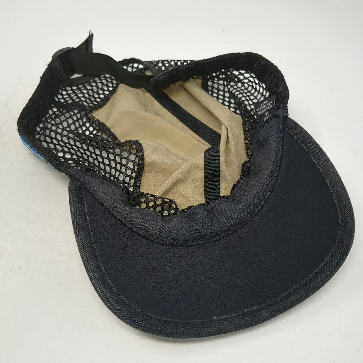 KAVU Baseball Cap Beige M Mesh Nylon Patterned Strap Seattle USA Adjustable Hat