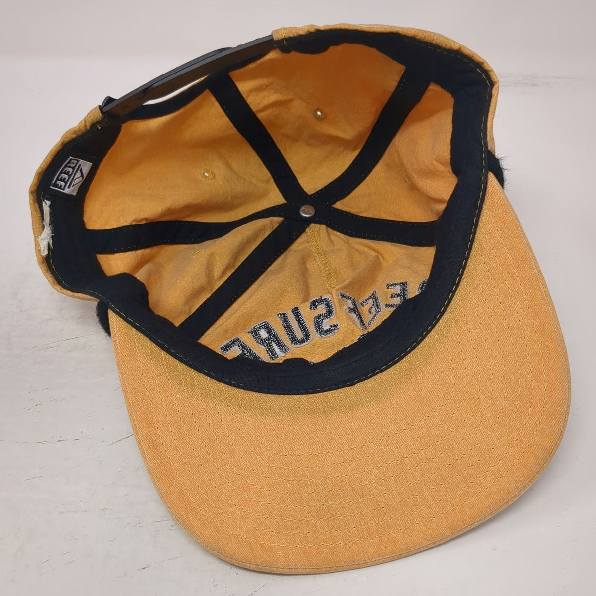 Reef 5 Panel Orange OSFM Surf Snapback Rope Graphic 1984 Cotton Logo Beach Hat