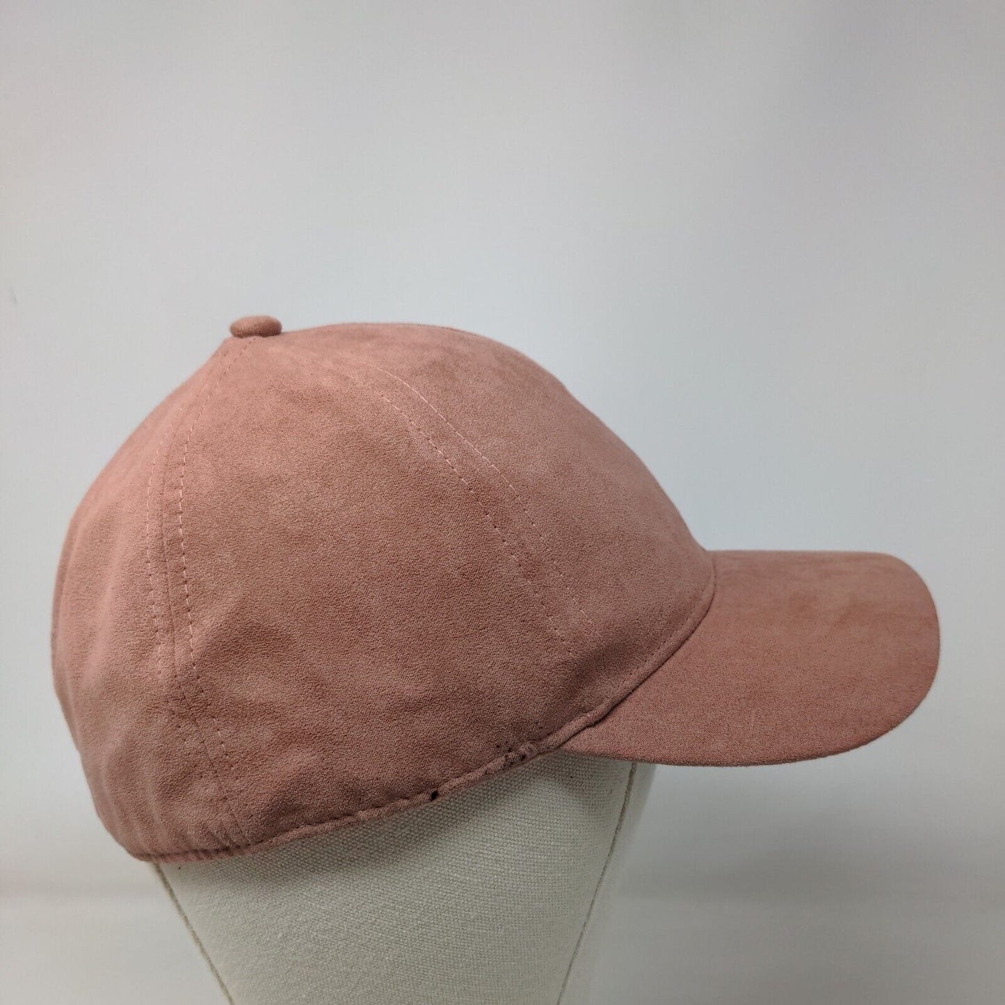 H&M Fitted Hat Pink L/58 Suede Solid Blank Lined Outdoor 6 Panel