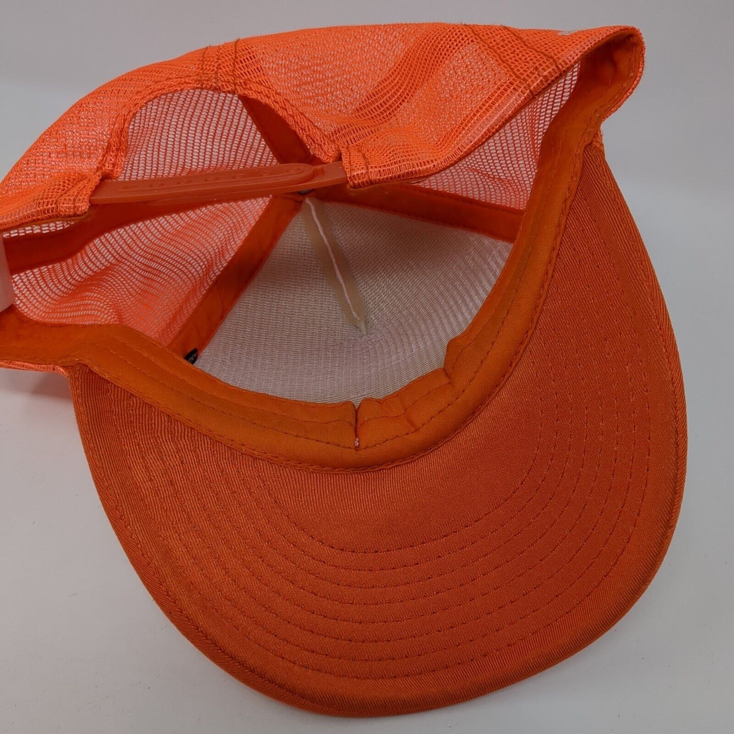 Good Talk Snapback Rope Trucker Hat Orange One Size Mesh Back Adjustable