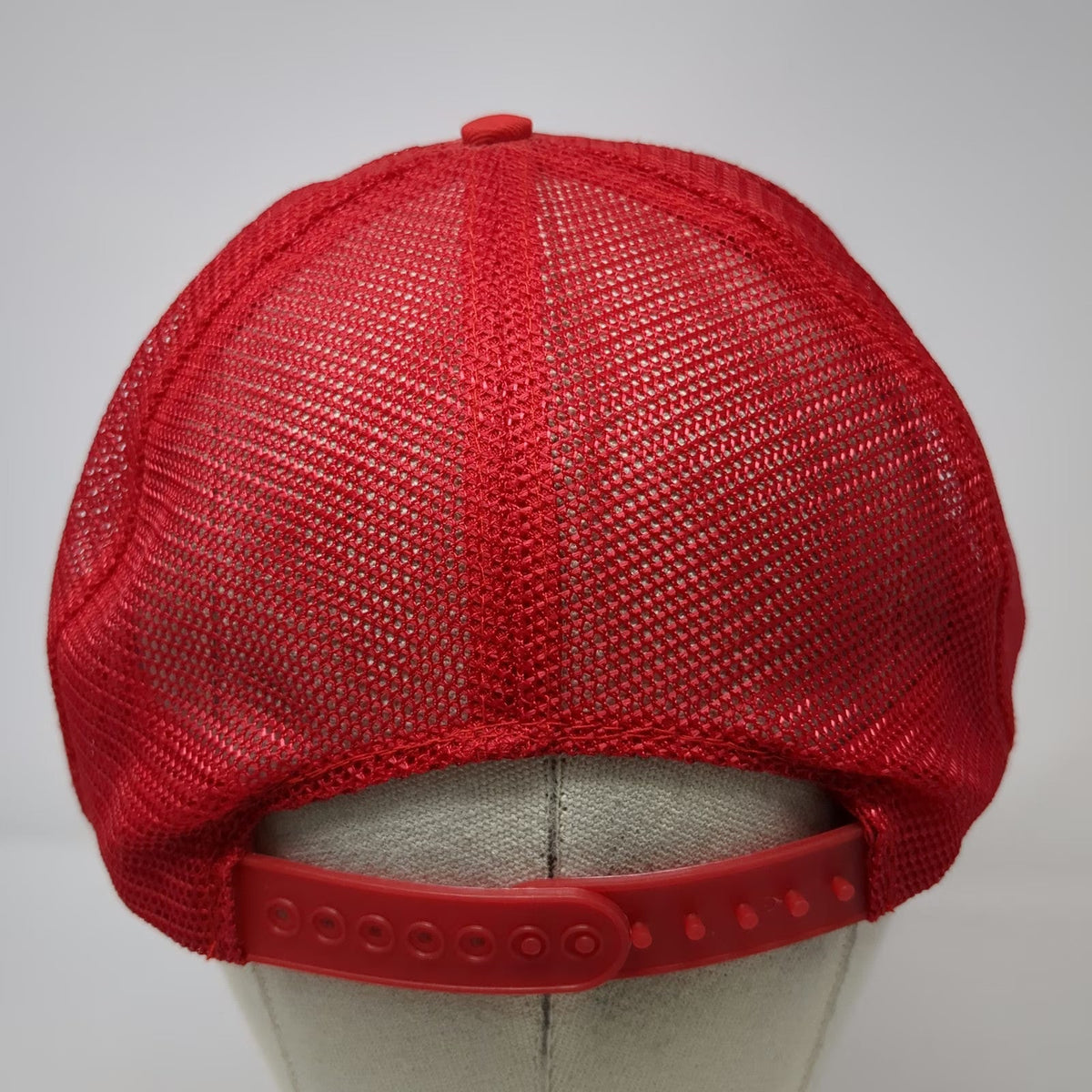 Topac Trucker Hat Red One Size Nielsens Paradise Hill Bar Mesh Snapback