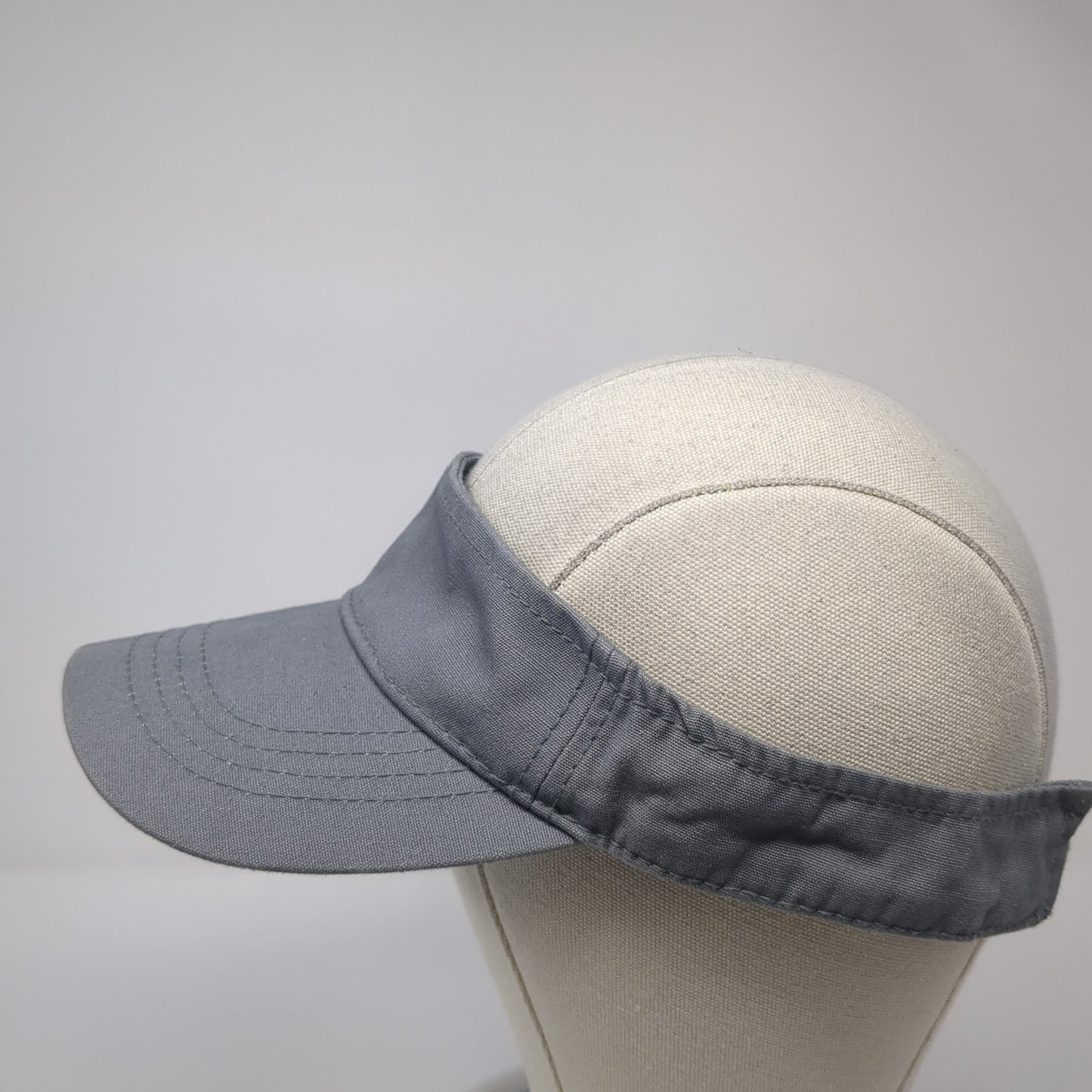 Unbranded Slideback Sun Visor Hat Gray One Size Adjustable Solid Blank