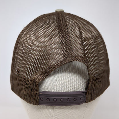 Brundage-Bone Snapback Trucker Hat Brown Adjustable Mesh Back Port Authority