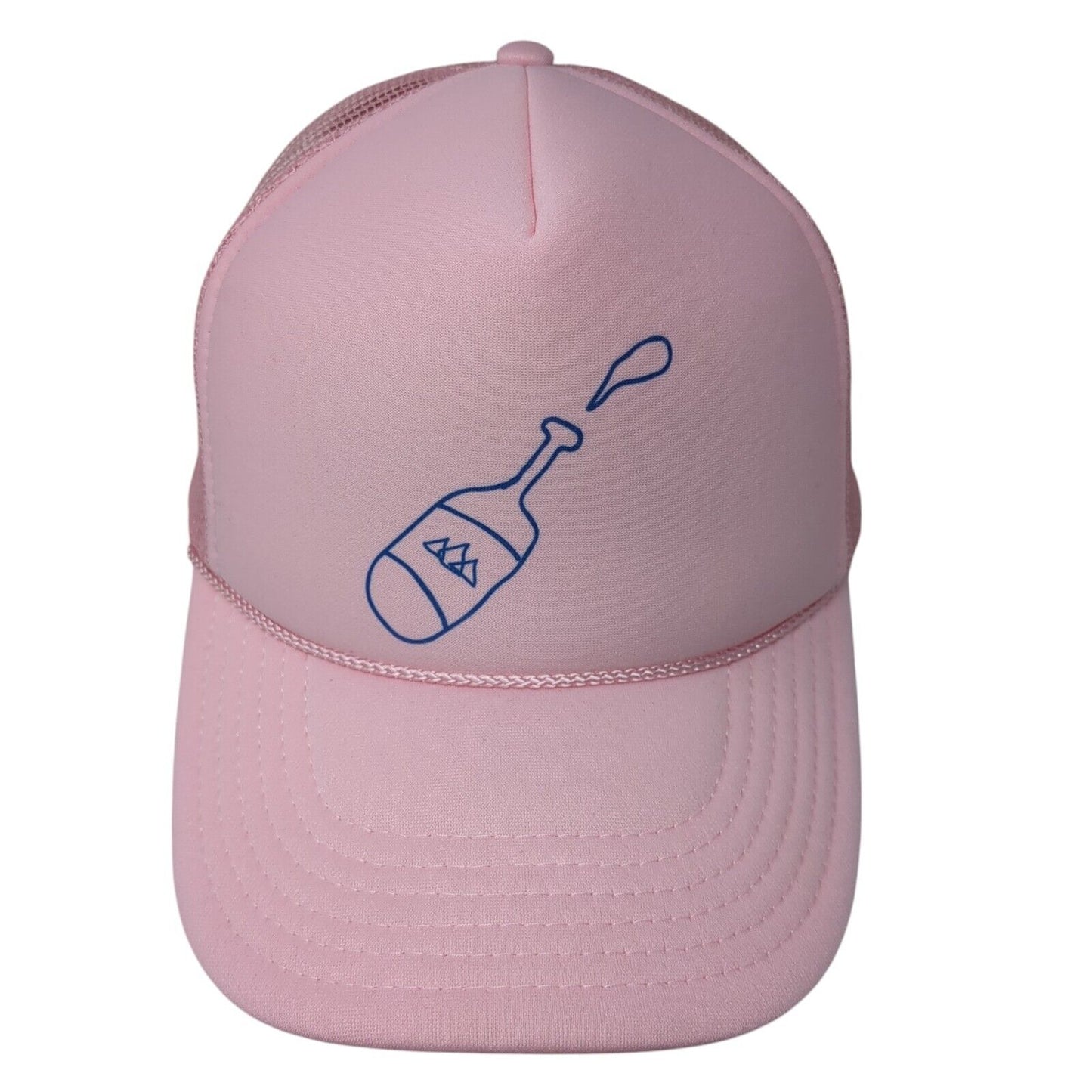 Bottle Snapback Trucker Hat Pink One Size Adjustable Mesh Back Rope Otto