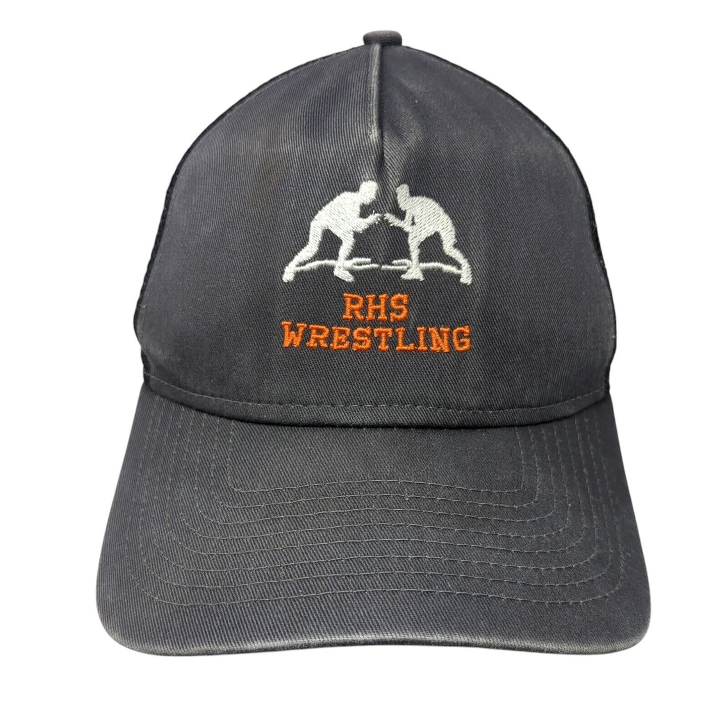 RHS Wrestling Snapback Trucker Hat Gray One Size Adjustable Mesh Back New Era