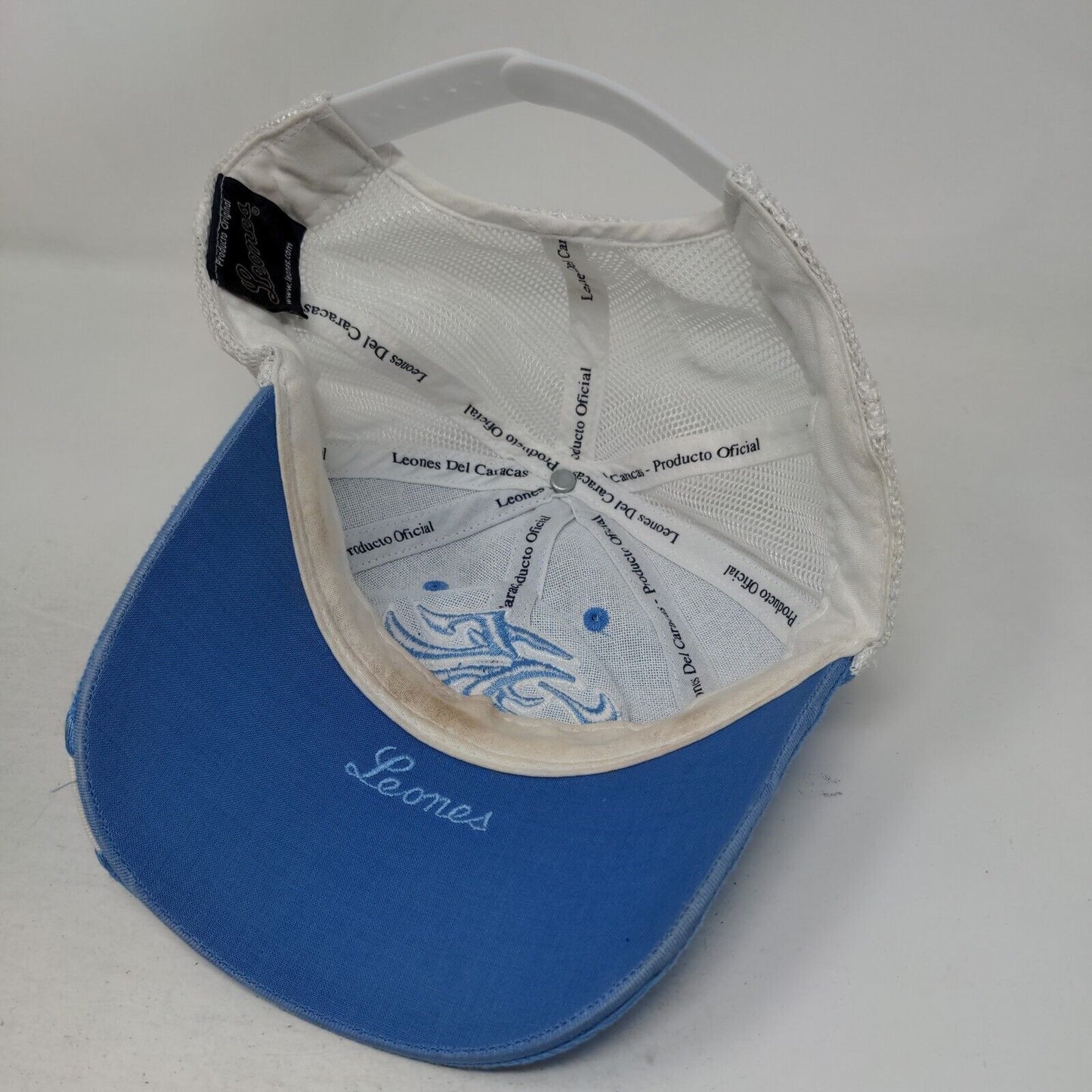 Leones Snapback Mesh Back Hat Blue Embroidered Logo Adjustable