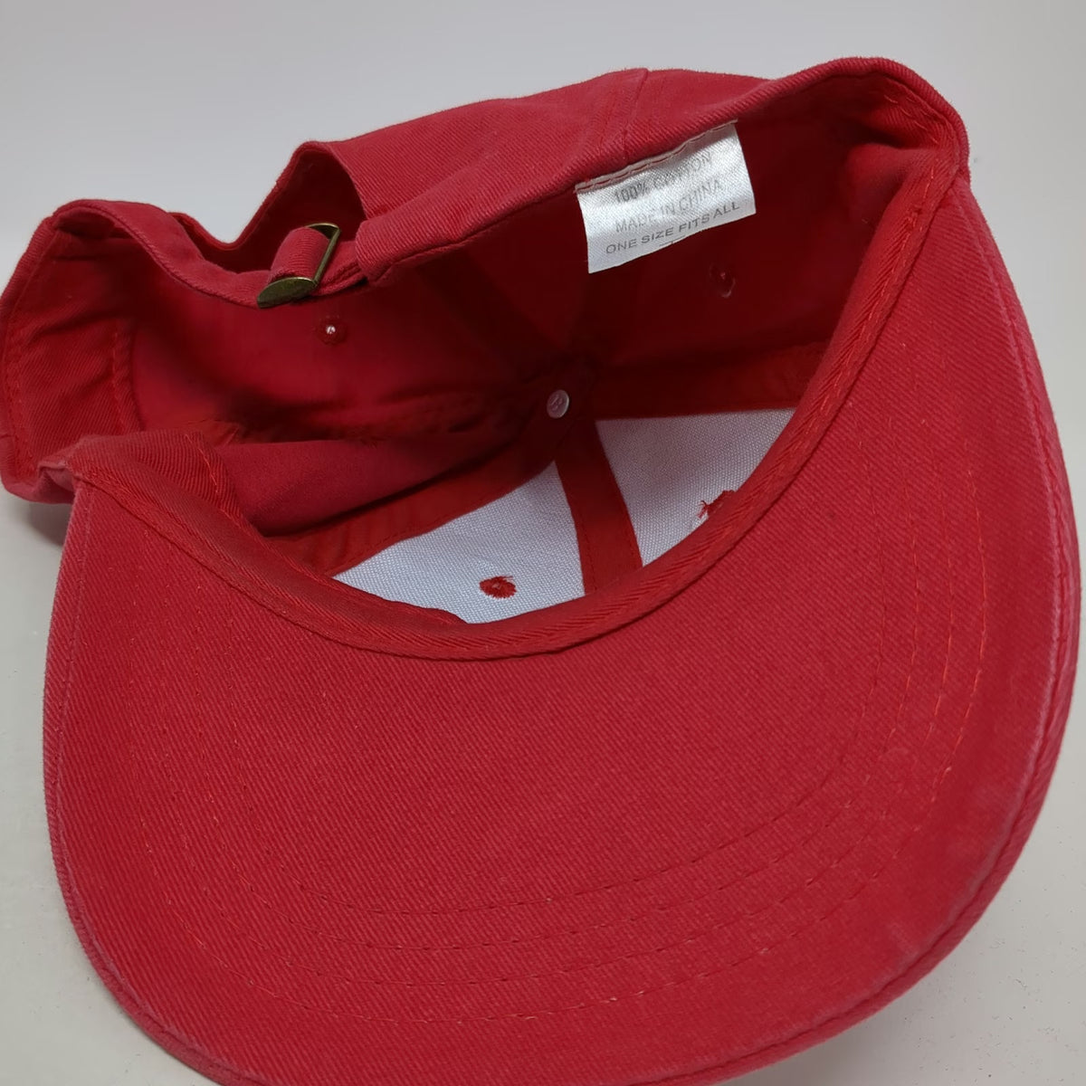 Jack Daniels Baseball Cap Red One Size Tennessee Fire Adjustable Slideback Hat