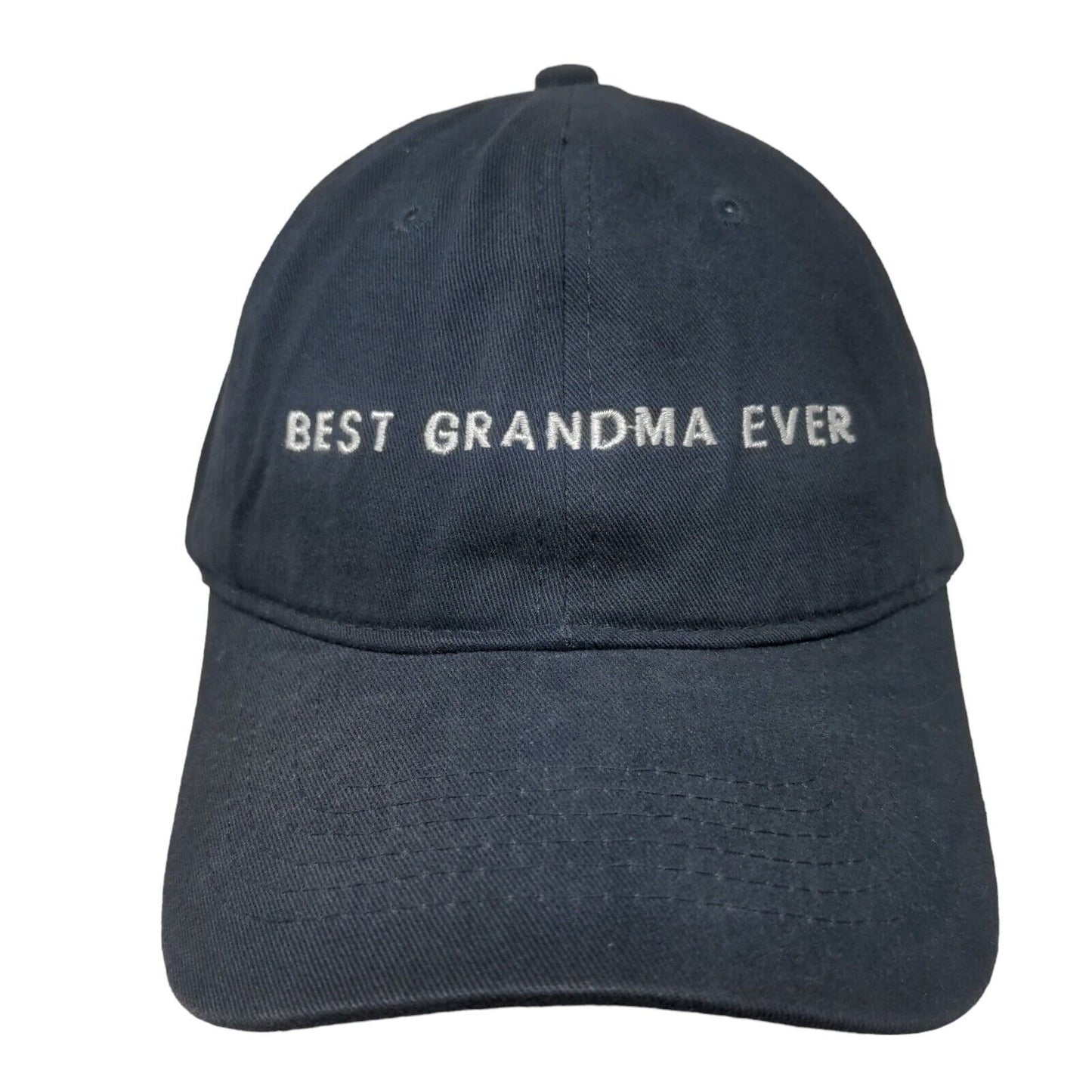 Best Grandma Ever Adult Slideback Hat Blue 57-61 cm Embroidered Port & Company