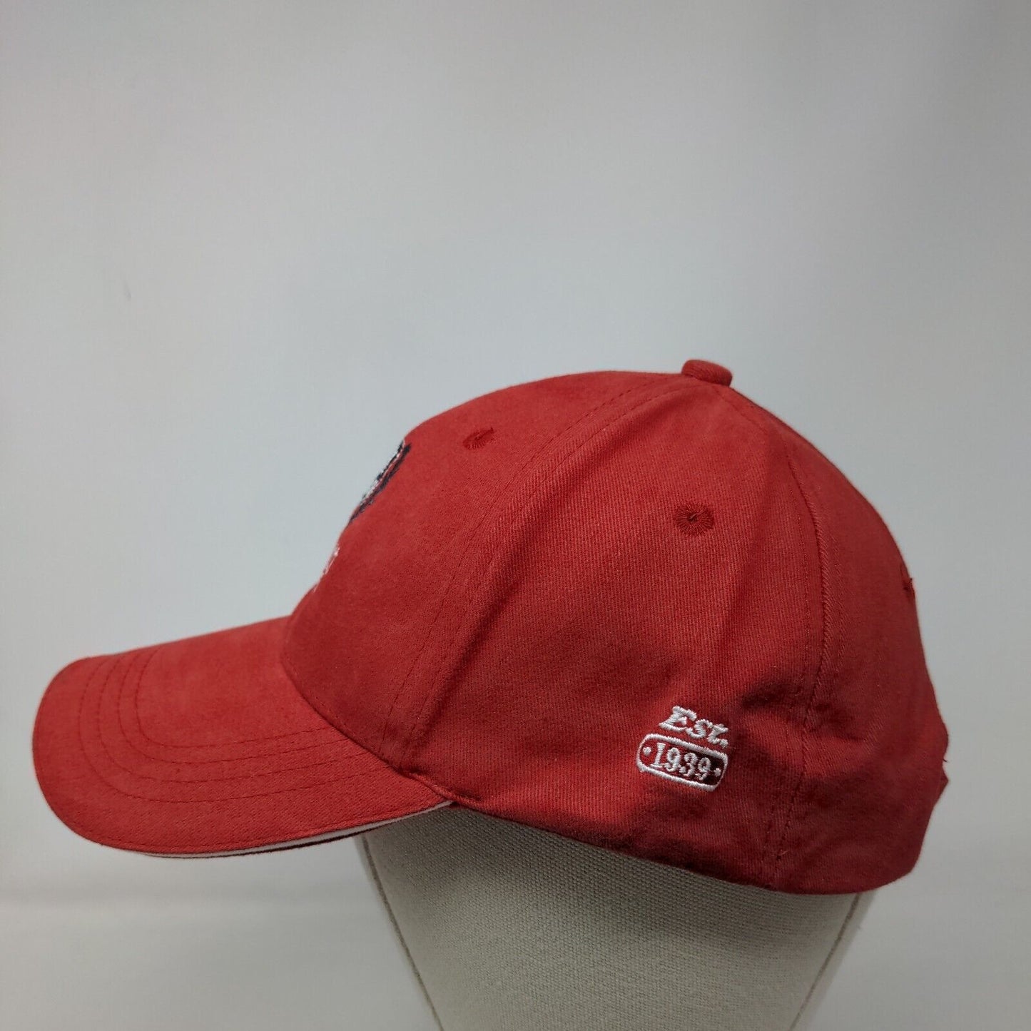 Prescott Golf Club Strapback Hat Red One Size Embroidered Vent Holes