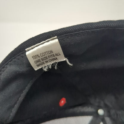 Baseball Cap Black Red One Size US Ink Logo Embroidered Slideback Hat Two Tone