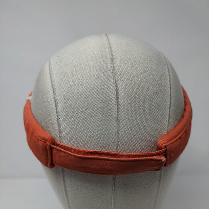 No Boundaries Strapback Sun Visor Hat Orange One Size Embroidered