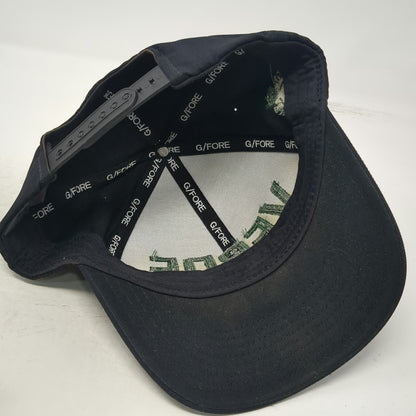 G/FORE Snapback Hat Black One Size Verde 3D Embroidery Golf Nylon Blend Tech
