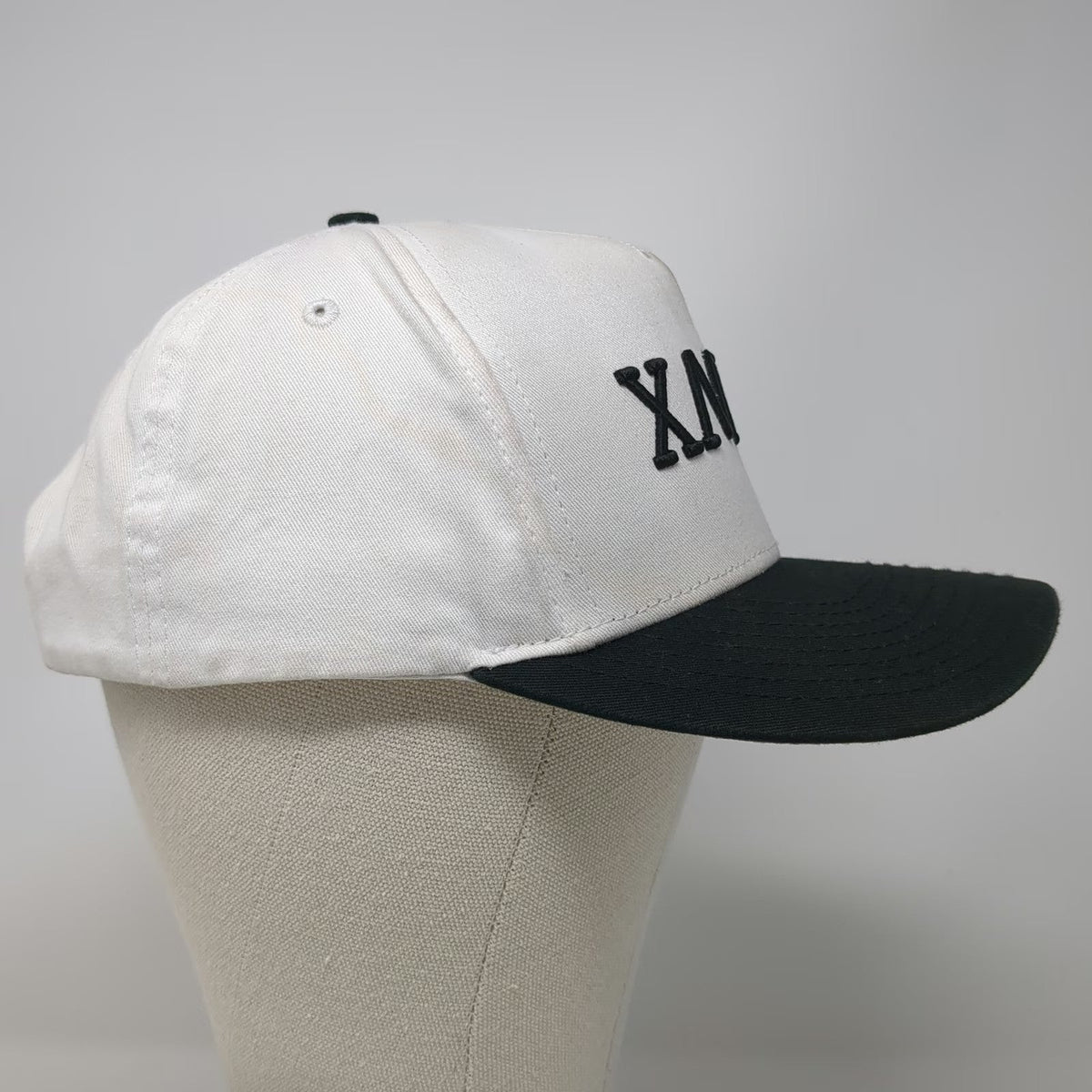 Hawx Smart Pest Control 5 Panel White Hat One Size Snapback Green Underbrim Flat