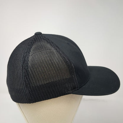 Port Authority Baseball Cap Black M A-1 Heating Mesh Back Flexfit Fitted Hat