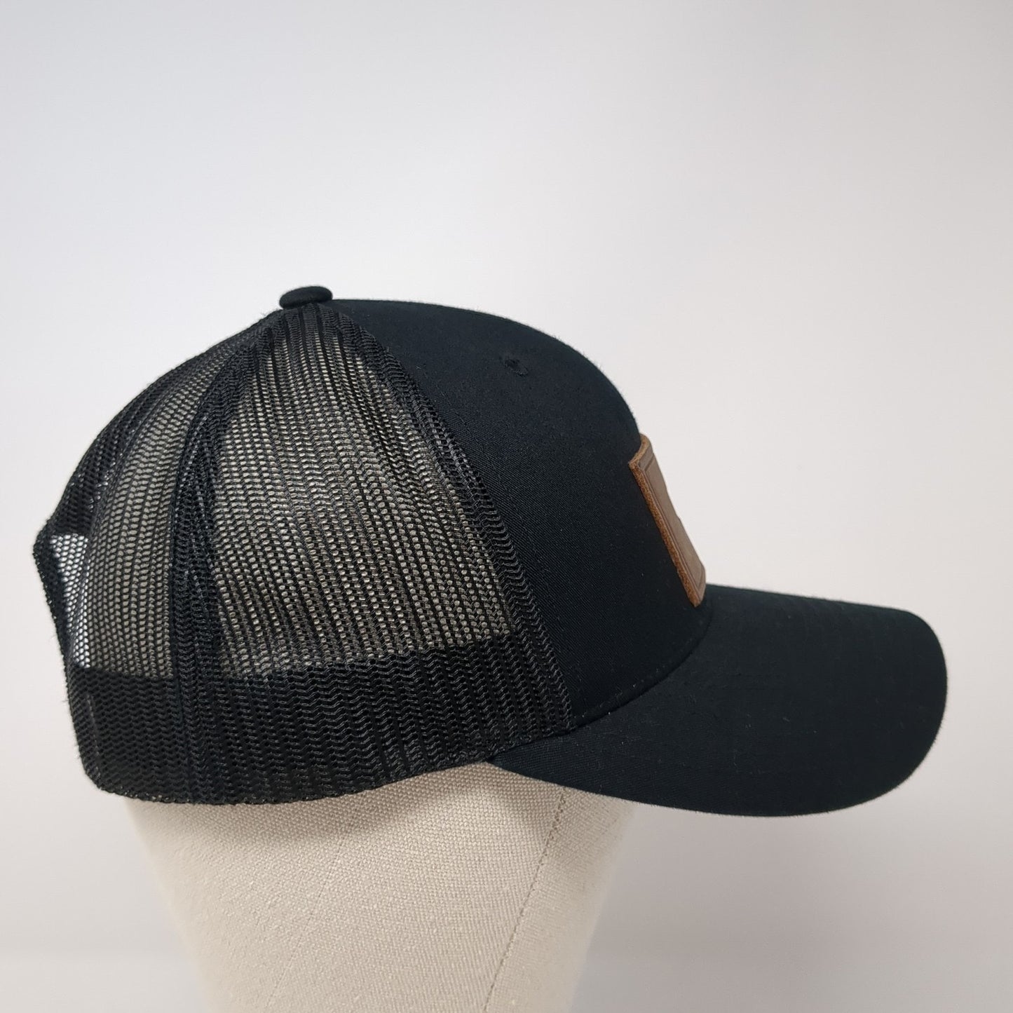 Wyoming Buffalo Patch Snapback Trucker Hat Black One Size Mesh Back