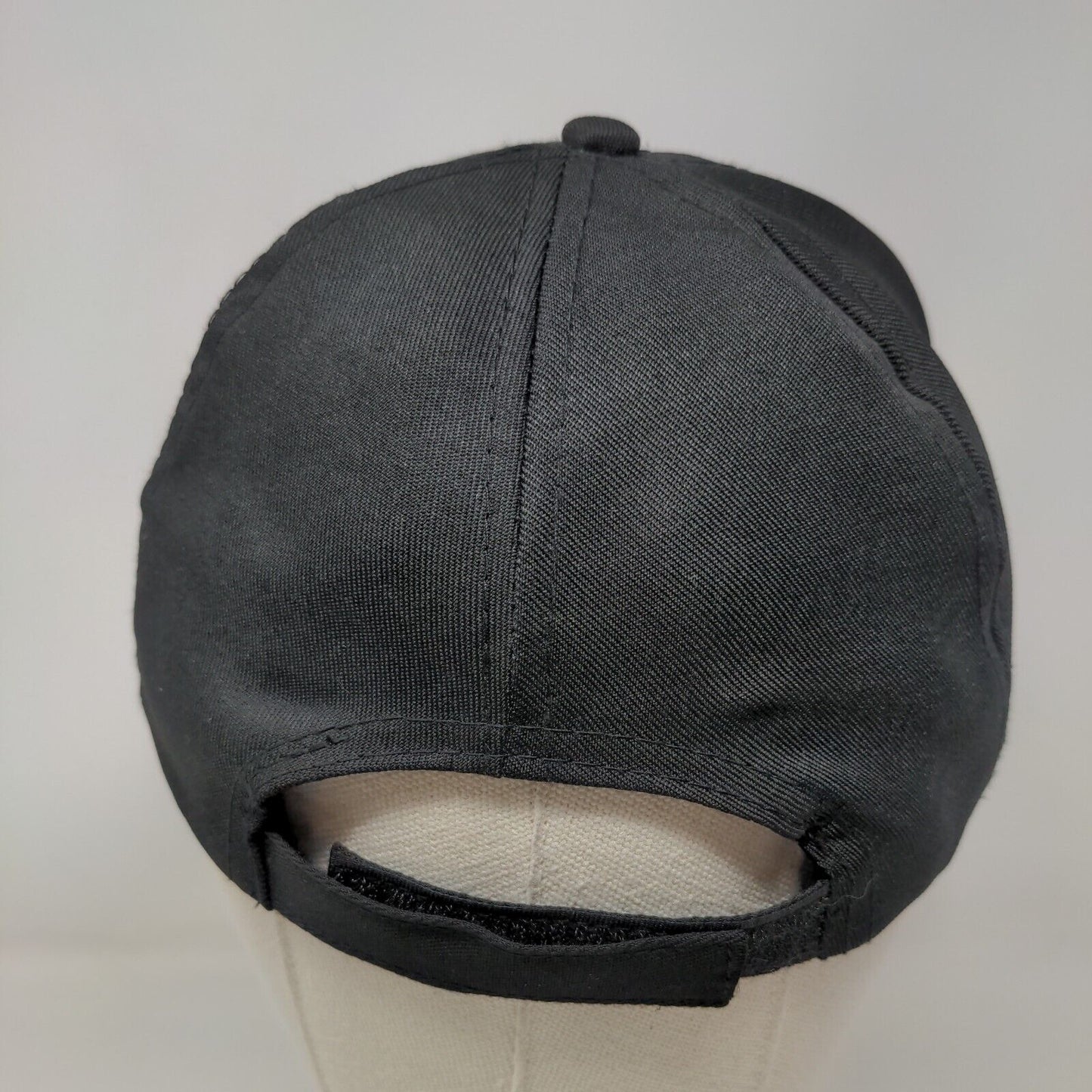 Unbranded Strapback Hat Black One Size Solid Blank Adjustable 6 Panel