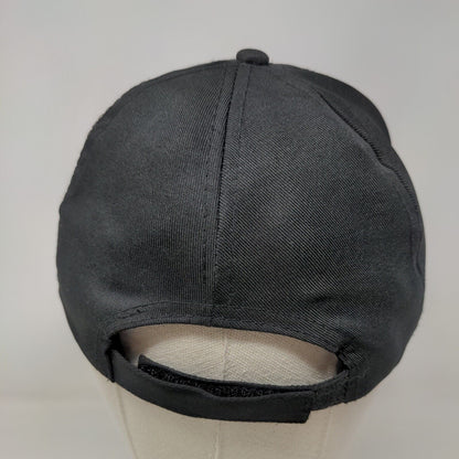 Unbranded Strapback Hat Black One Size Solid Blank Adjustable 6 Panel