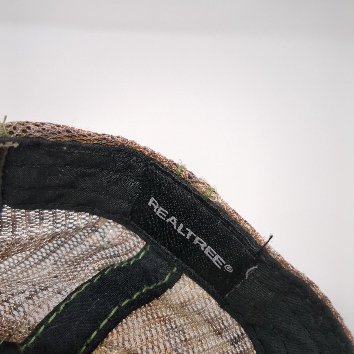 Realtree Strapback Trucker Hat Camouflage OS Adjustable Mesh Back Distressed