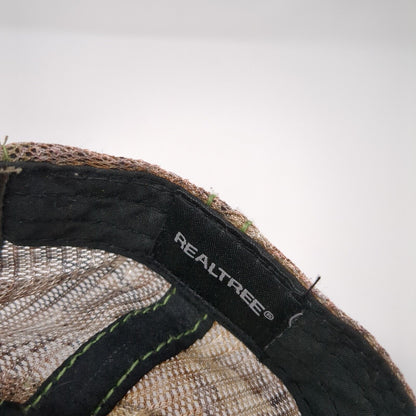 Realtree Strapback Trucker Hat Camouflage OS Adjustable Mesh Back Distressed