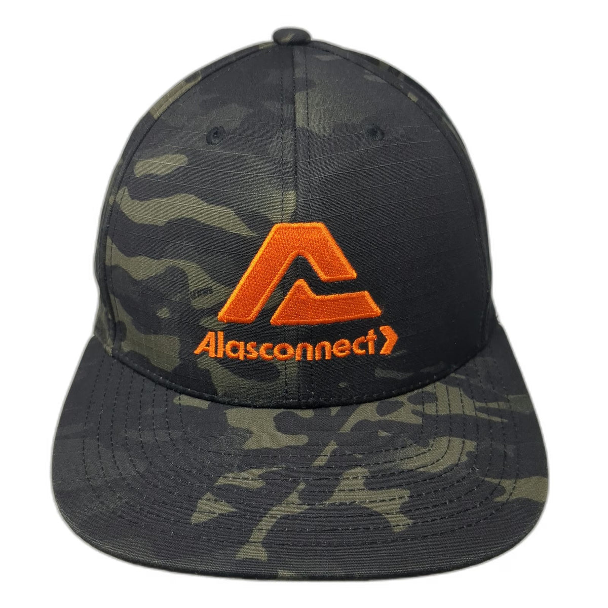 Pacific Headwear Snapback Black Camo One Size Cordura Alasconnect Tech Logo Hat